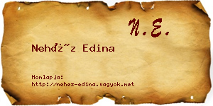 Nehéz Edina névjegykártya